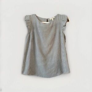 Monteau Black and White Striped Blouse